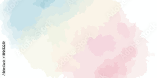 Pastel Watercolor Wash Background with Soft Blue, Yellow, and Pink Gradient