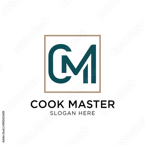 Cook Master Logo Design Featuring CM Initials.