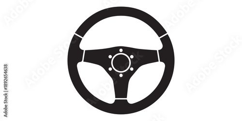 A striking black silhouette of a classic ship s wheel against a clean white background evoking nautical themes and adventure silhouette