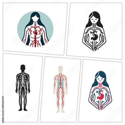 Human artery logo template
