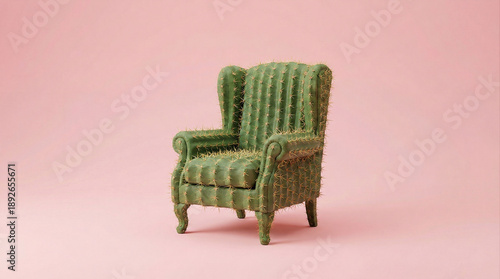 Cactus armchair uncomfortable furniture concept