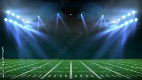 American football night stadium Sport advertisement 4K video	
