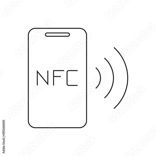 Smartphone nfc wireless payment signal icon