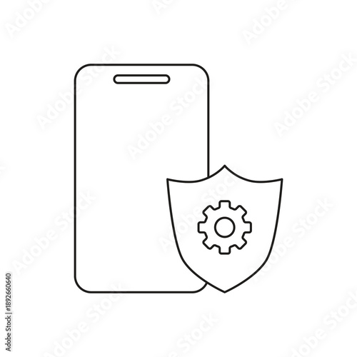 Mobile phone security setting configuration icon