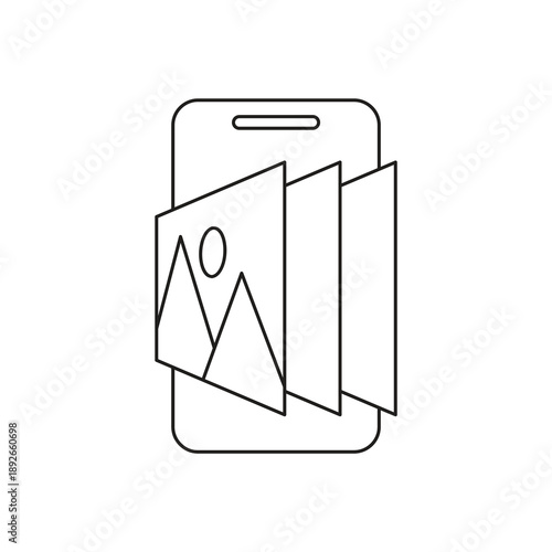 Mobile gallery photo album stack icon