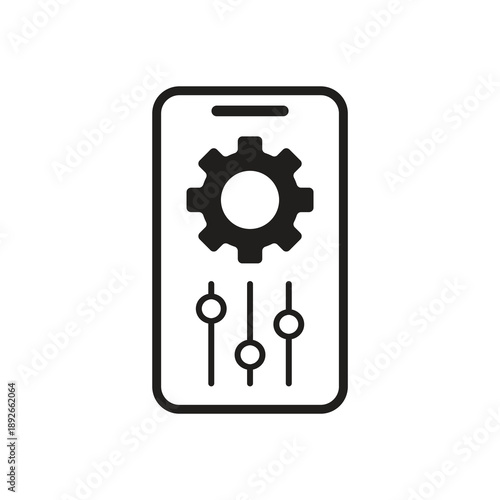 Solid mobile system configuration slider icon