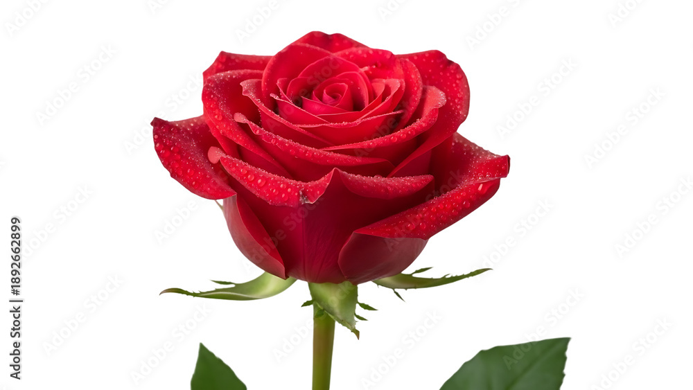 Naklejka premium single red rose