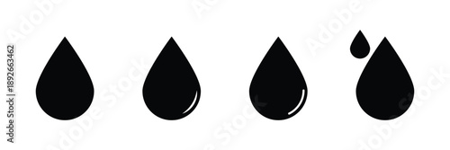 Water drop icon concept. editable vector trendy illustrations. Raindrops icon, Water drop icon flat simple icon. Liner version. oil and tear drop icon. 