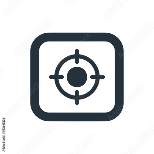 Target crosshair icon symbol for focus and precision goal concepts ui