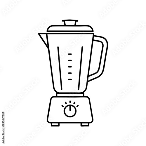 Blender Icon Vector Illustration – Kitchen Appliance for Mixing, Juicing, Smoothies and Food Preparation Symbol