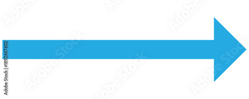 Minimalist blue right pointing arrow vector icon. This simple geometric directional sign is ideal for navigation buttons, website interface design. Vector illustration.