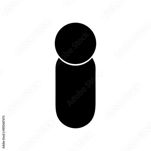 Vertical pill shape medical capsule and health concept On white Background Line Art Vector illustration