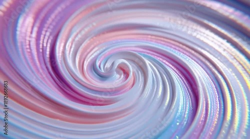 A swirling vortex of pastel colors creates a mesmerizing spiral pattern