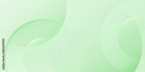 Minimalist soft Abstract Background in Gradient green and white Tones with Circles. vector Eps 10
