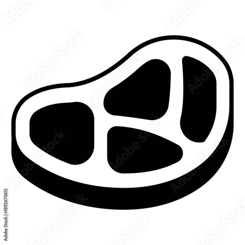 Meat Glyph Icon Vector Design Template Simple and Modern