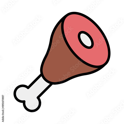 Meat Icon Vector Design Template Simple and Modern