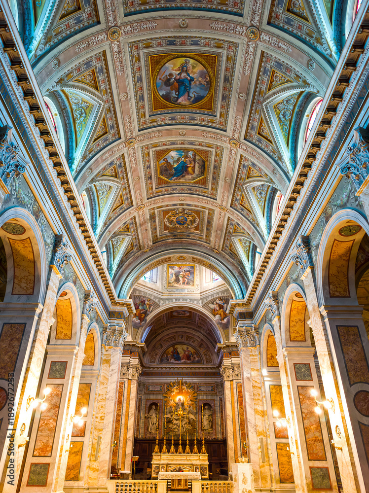 Obraz premium Church Interior in Montalto delle Marche, Italy
