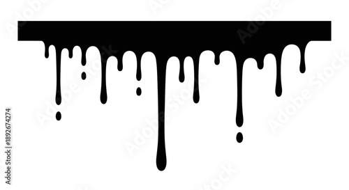 Dripping paint border in bold silhouette style