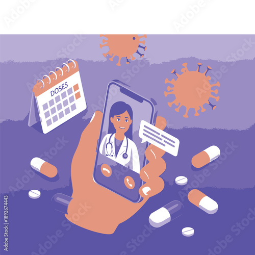 Virtual Doctor Visit for Remote Medical Advice and Prescription Management Amidst Coronavirus Symptoms