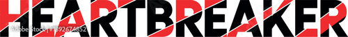 Heartbreaker text overlay design element