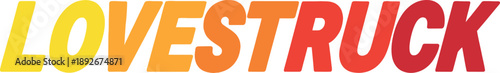 Lovestruck colorful text vector illustration
