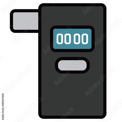 アルコール検知器｜シンプルでミニマルなアイコンイラスト