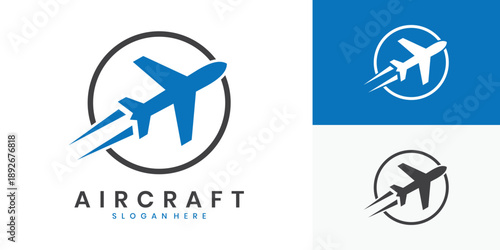 Modern aircraft logo design