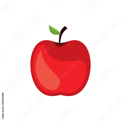 Red apple vector illustration on white background