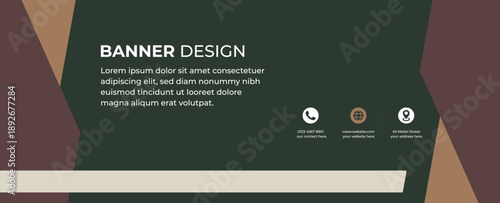 A professional banner template with a modern and dynamic layout, suitable for a variety of promotional needs. It features a main visual area for images