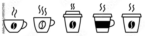 paper coffee cup vector icon