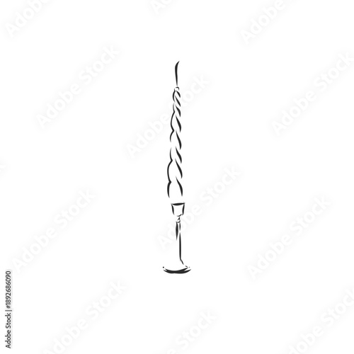 Hand drawn abstract vector graphic illustration collection with stylized line Merry Christmas and holidays decoration design set.Trendy modern doodle sketch concept.Vector celebration sketch symbol.