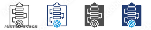 procedures icon set multiple style