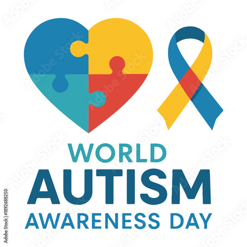 World Autism Awareness Day – Flat Design Vector