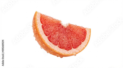 Fresh Pink Grapefruit Slice
