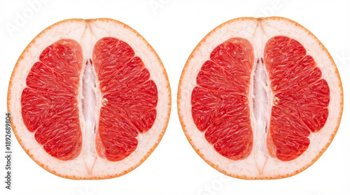 Pink Grapefruit Halves
