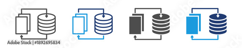 modes data collection icon set multiple style