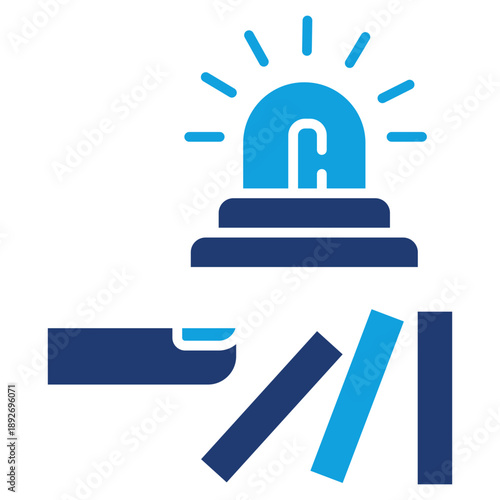 Impact Incidents Flat Blue Icon