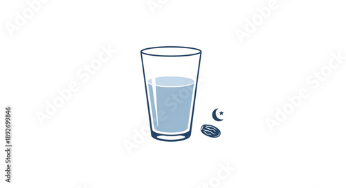 A glass of water and dates symbolizing Ramadhan Kareem celebration with fasting, hydration, and spirituality.