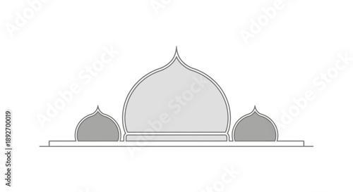 Celebrating Ramadhan Kareem with serene mosque illustration during holy month