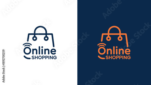 Online shopping and ecommerce icon set with delivery, sale, payment and customer service symbols
