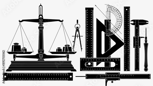 Vintage Measuring Tools and Scales - Precision and Measurement