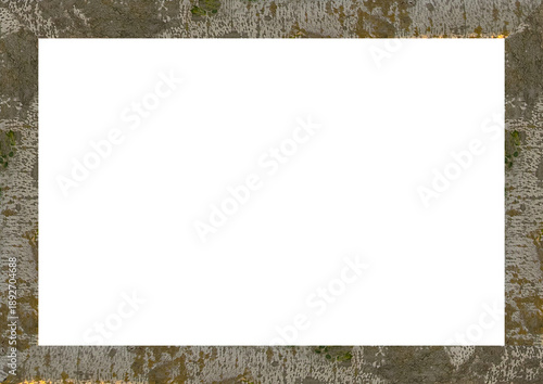 Blank landscape frame with rustic textured borders