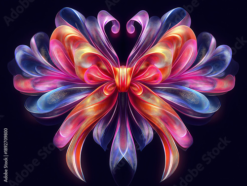 A Perfectly Symmetrical Arrangement of Decorative Ribbons