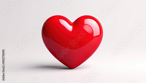 Wallpaper Mural A glossy red heart symbol representing love and romance on a clean background. Torontodigital.ca
