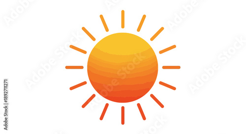 Vibrant Sun Icon - Bright Summer Day Symbol