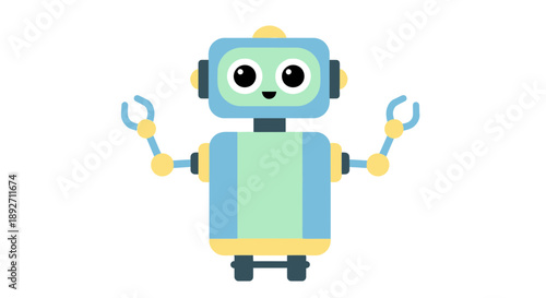 Cute Cartoon Robot Character