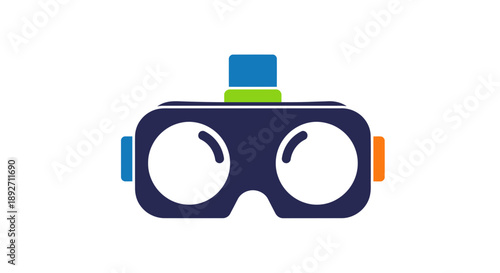 Virtual Reality Headset Icon - Modern Technology Concept