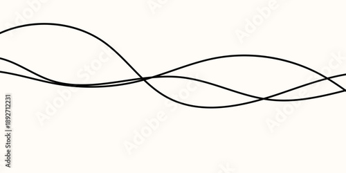 Line cable drawing and squiggle curve long with abstract tangle thin Wavy curvy thread and black pattern vector with loop squiggly spring Wire line doodle and rope squiggle divider with element
