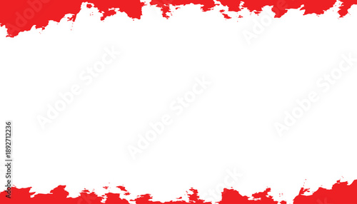 Dynamic red grunge splash effect framing a pristine white canvas