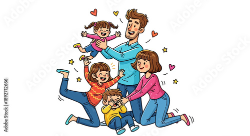 Happy family enjoying quality time together with love and laughter